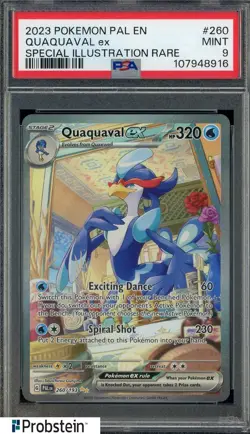 Pokemon Paldea Evolved Quaquaval Ex 260 PSA 9 Mint - Image 1