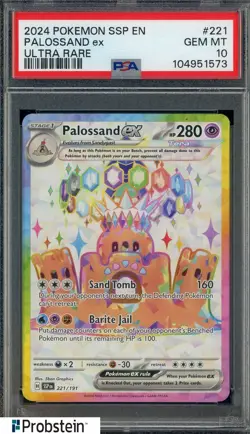 Pokemon Surging Sparks Palossand Ex 221 PSA 10 Gem Mint - Image 1
