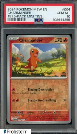Pokemon 151 Charmander 5 Pack Mini Tins PSA 10 Gem Mint - Image 1