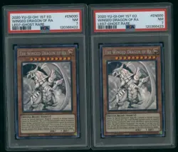 (2) 2020 Yugioh LED7-EN000 The Winged Dragon Of Ra Ghost PSA 7 - Image 1