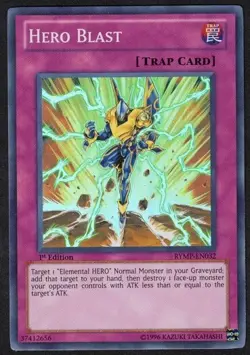 Yugioh Hero Blast RYMP-EN032 Super Rare 1st Ed - NM - Image 1