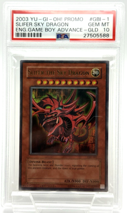 Slifer the Sky Dragon 2003 YuGiOh! English GBA GBI-001 Vintage PSA 10 - Image 1