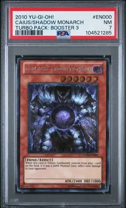Caius the Shadow Monarch TU03-EN000 YuGiOh Turbo Pack: Booster Three - PSA 7 - Image 2