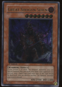 Yu-Gi-Oh! Strike of Neos #STON-EN013 Great Shogun Shien 1st Edition Super Rare - Image 1