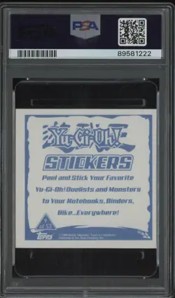 2002 Topps YU-GI-OH! Sticker Collection #9 Magician Black Chaos PSA 8 - Image 2
