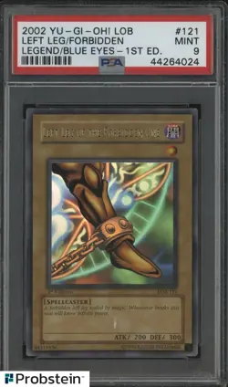 2002 YU-GI-OH! LOB 1st Edition #121 Left Leg of the Forbidden One PSA 9 - Image 1