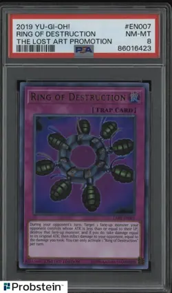 2019 YU-GI-OH! The Lost Art Promotion #EN007 Ring of Destruction PSA 8 - Image 1