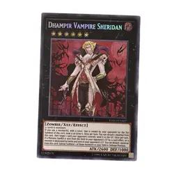 Yu Gi Oh Dhampir Vampire Sheridan Secret Rare Holographic Card - Image 1