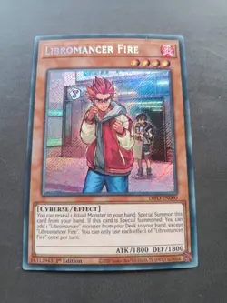 Yu Gi Oh - Libromancer Fire - DIFO-EN000 - Secret Rare - 1st Edition - Near Mint - Image 1