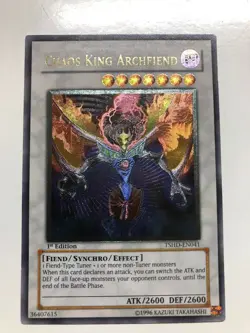 USA Seller Yugioh Chaos King Archfiend TSHD-EN041 Ultimate Rare 1st Ed VLP/NM - Image 1