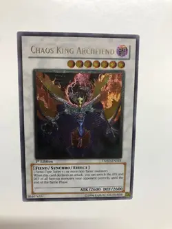 USA Seller Yugioh Chaos King Archfiend TSHD-EN041 Ultimate Rare 1st Ed VLP/NM - Image 2