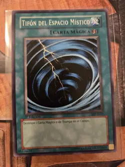 Yu-Gi-Oh Mystical Space Typhoon SPANISH CARD 1ST EDITION LP Pegasus Deck - Image 1