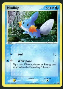Pokemon Card Mudkip 018 Holo Foil Black Star Promo MP - Image 1