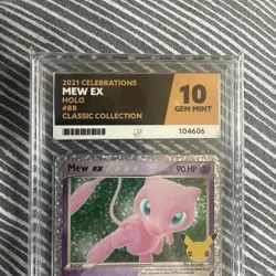 2021 Pokemon Celebrations Classic Collection 88/92 Mew EX ACE Graded Gem Mint 10 - Image 2
