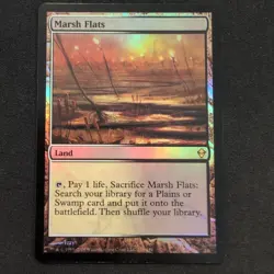 MTG Wetland Tidal Flats Zen Foil English Version Collectible Card - Image 1