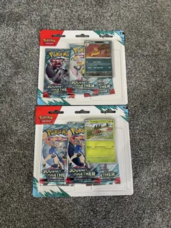 2 x Pokemon Journey Together Triple Blister Packs - 3 Booster in each - 2025 - Image 1