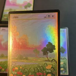 MTG Foil Flat Ground Plains 1468 Set of 4 Mint Condition - Image 3