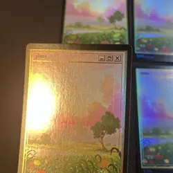 MTG Foil Flat Ground Plains 1468 Set of 4 Mint Condition - Image 4