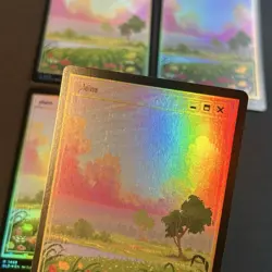 MTG Foil Flat Ground Plains 1468 Set of 4 Mint Condition - Image 5