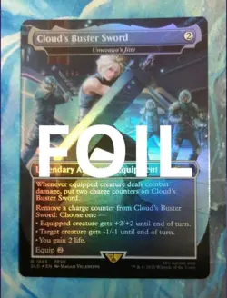 Clouds Buster Sword Umezawa Jitte Borderless Foil English MTG - Image 1