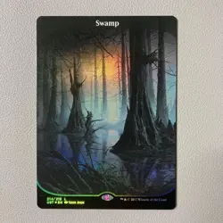 MTG Unhinged Foil Swamp English Version NM Card - Image 1