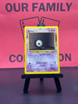 Unown Q 59/105 Neo Destiny 2000 WOTC Regular Uncommon Pokemon TCG VLP - Image 1