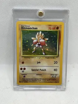 Hitmonchan 7/102 Base Set Unlimited Holo Rare Pokemon - NM - Image 1