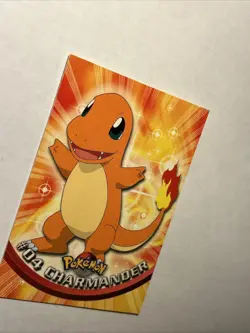 1999 Topps Pokemon TV Animation Series 1 - Charmander #04 Black Logo Non Holo - Image 5