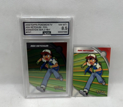 2000 Topps Pokemon TV Ash Ketchum Animation Series 2 #HV1 AGS 8.5 foil - Image 3