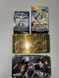 New Yugioh Sealed Product Lot. 2024 Anniversary Tin, 2022 Tin, Blue Eyes Deck - Image 1