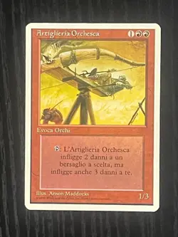 Magic MTG Italian Revised Orcish Artillery Artist Proof Near Mint Only 50 Exist! - Image 1