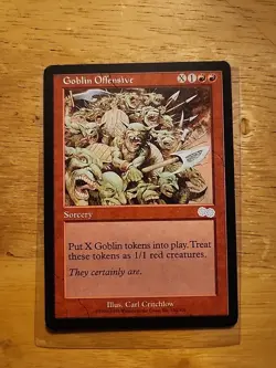 Goblin Offensive - Urza's Saga - MTG Magic - Uncommon - Red Sorcery - Image 1