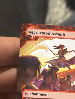 1x MTG Aggravated Assault - R 0039 - Wilds of Eldraine - Borderless NonFoil - NM - Image 2