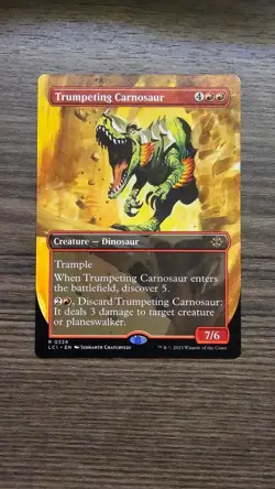 Trumpeting Carnosaur (Borderless) The Lost Caverns of Ixalan Regular - Image 1