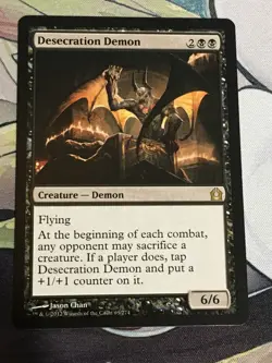 C6151 MAGIC MTG RETURN TO RAVNICA DESECRATION DEMON #63 NM RARE - Image 1