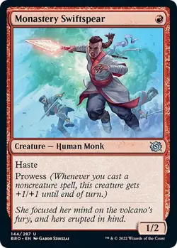 Monastery Swiftspear 144 MTG The Brothers' War Uncommon NP - Image 1