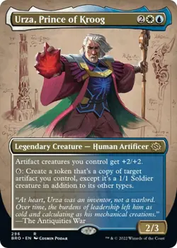 Urza, Prince of Kroog (Borderless) 296 MTG The Brothers' War Rare NP - Image 1