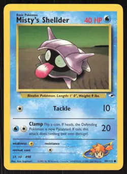 Pokemon TCG Gym Heroes #089/132 Misty's Shellder LP - Image 1