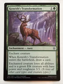 MTG Throne of Eldraine Kenrith's Transformation Foil 164/269 NM - Image 1