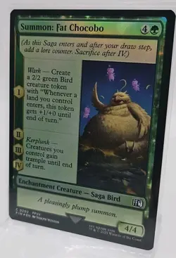 Summon: Fat Chocobo (FOIL) C #202 MTG Final Fantasy FIN EN FF7 FFVII - FREE SHIP - Image 2