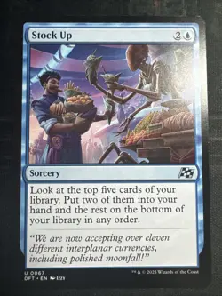 MTG Magic the Gathering Stock Up Aetherdrift NM 0067 - Image 2