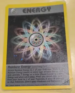 Pokemon Card TCG Rainbow Energy 17/82 Team Rocket Holo Vintage WOTC 1999 MP/HP - Image 1