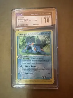 CGC 10 Swampert #23 Vintage Pokemon Card English 2003 EX Ruby & Sapphire - Image 1
