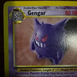 Pokemon TCG: Gengar Fossil Card 20/62 WOTC 1999 Non-Holo NM Condition - Image 4