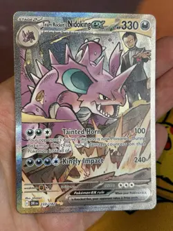 Team Rocket's Nidoking ex 233/182 SIR Destined Rivals Pokemon Card Near Mint-LP - Image 2