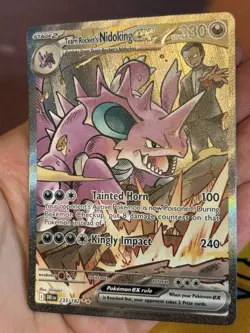 Team Rocket's Nidoking ex 233/182 SIR Destined Rivals Pokemon Card Near Mint-LP - Image 3