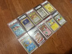 HUGE Vintage & Modern Graded Pokemon Card and Stickers Lot - Image 1