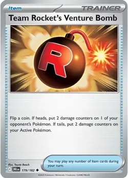 Team Rocket’s Venture Bomb 179/182 | Destined Rivals | Trainer Pokemon Item Card - Image 1