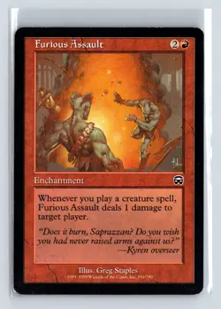 FURIOUS ASSAULT - MTG Magic the Gathering Card - Mercadian Masques - Common - Image 1