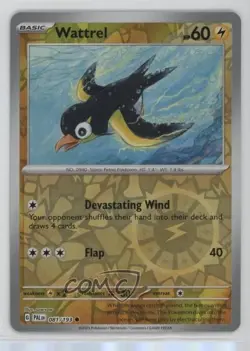 Wattrel Reverse Foil Pokemon SV02: Paldea Evolved #081 16hd - Image 1